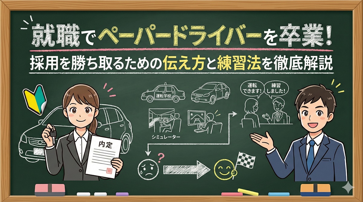 就職でペーパードライバーを卒業!採用を勝ち取るための伝え方と練習法を徹底解説