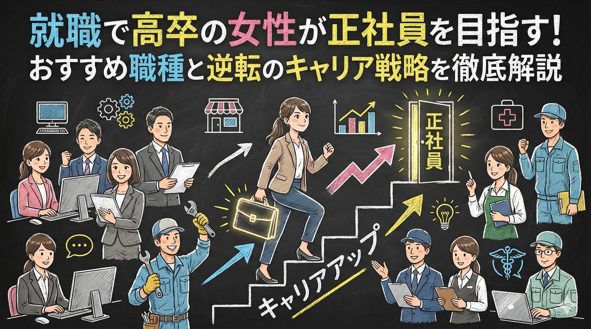 就職で高卒の女性が正社員を目指す!おすすめ職種と逆転のキャリア戦略を徹底解説