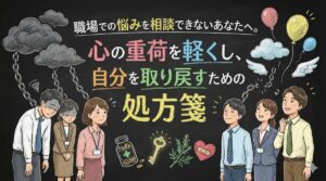 職場での悩みを相談できないあなたへ。心の重荷を軽くし、自分を取り戻すための処方箋