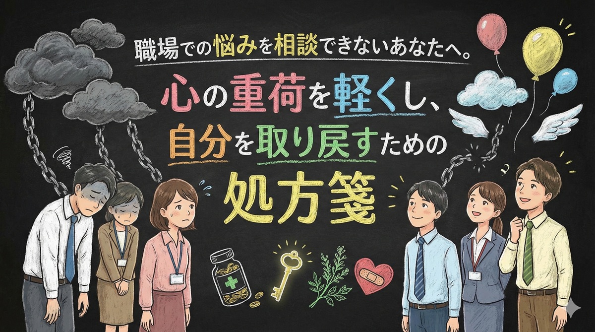 職場での悩みを相談できないあなたへ。心の重荷を軽くし、自分を取り戻すための処方箋