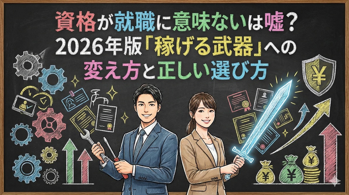 資格が就職に意味ないは嘘？2026年版「稼げる武器」への変え方と正しい選び方