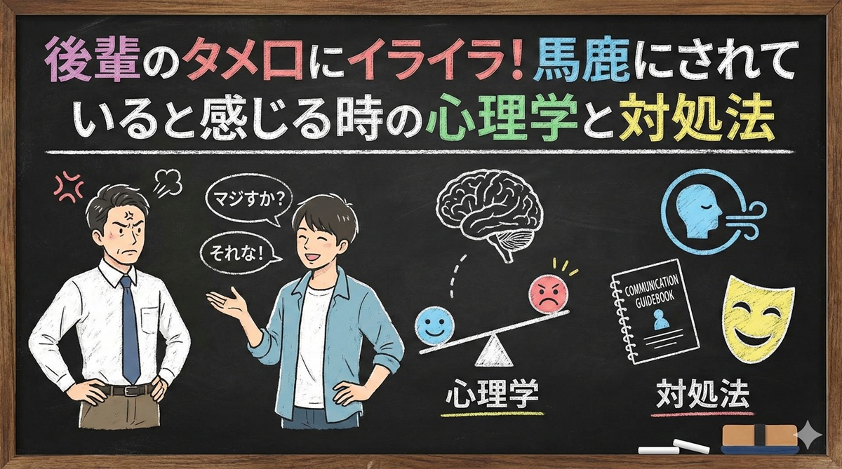 後輩のタメ口にイライラ！馬鹿にされていると感じる時の心理学と対処法
