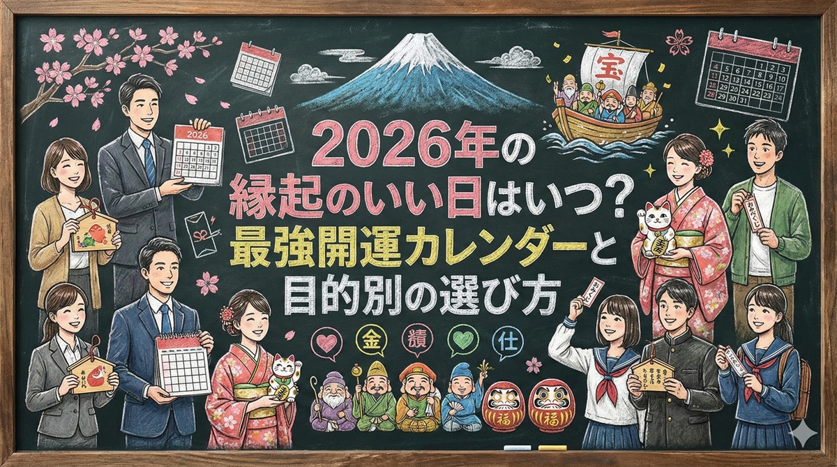2026年の縁起のいい日はいつ？最強開運カレンダーと目的別の選び方