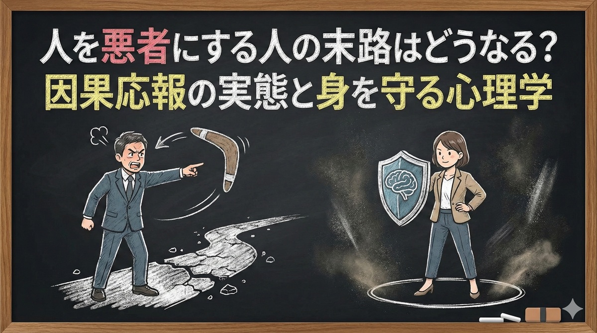 人を悪者にする人の末路はどうなる？因果応報の実態と身を守る心理学