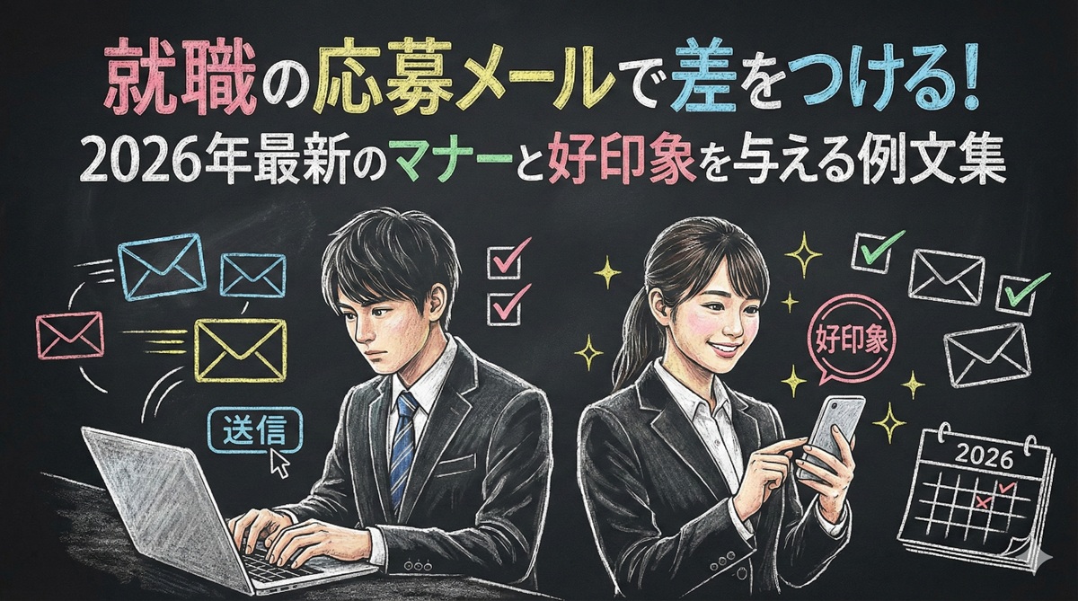 就職の応募メールで差をつける！2026年最新のマナーと好印象を与える例文集