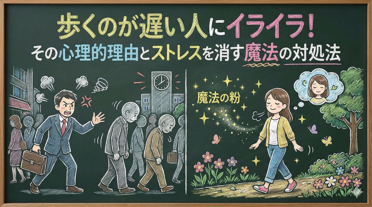 歩くのが遅い人にイライラ！その心理的理由とストレスを消す魔法の対処法