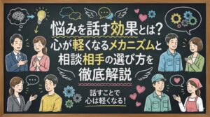 悩みを話す効果とは？心が軽くなるメカニズムと相談相手の選び方を徹底解説