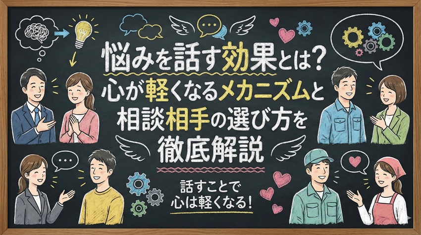 悩みを話す効果とは？心が軽くなるメカニズムと相談相手の選び方を徹底解説