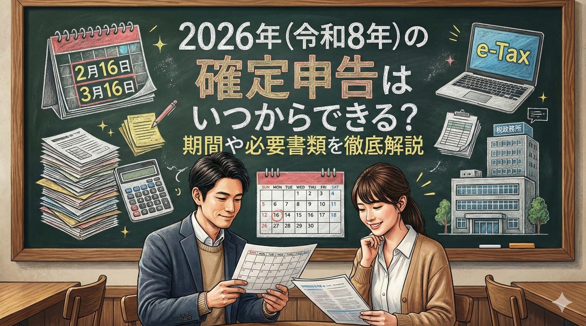 2026年（令和8年）の確定申告はいつからできる？期間や必要書類を徹底解説
