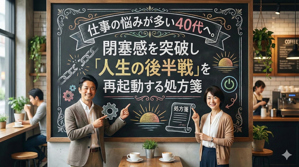 仕事の悩みが多い40代へ。閉塞感を突破し「人生の後半戦」を再起動する処方箋
