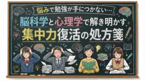 悩みで勉強が手につかない…脳科学と心理学で解き明かす集中力復活の処方箋
