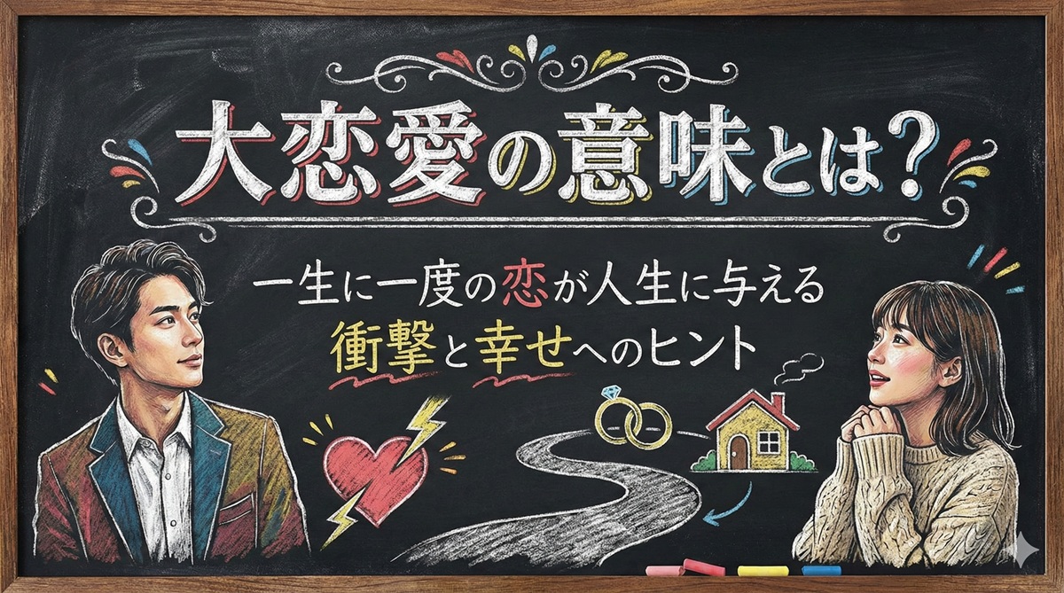 大恋愛の意味とは？一生に一度の恋が人生に与える衝撃と幸せへのヒント
