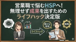 営業職で悩むHSPへ！無理せず成果を出すためのライフハック決定版