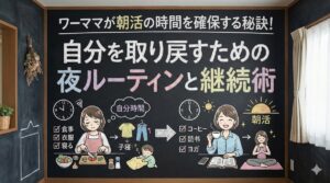 ワーママが朝活の時間を確保する秘訣！自分を取り戻すための夜ルーティンと継続術