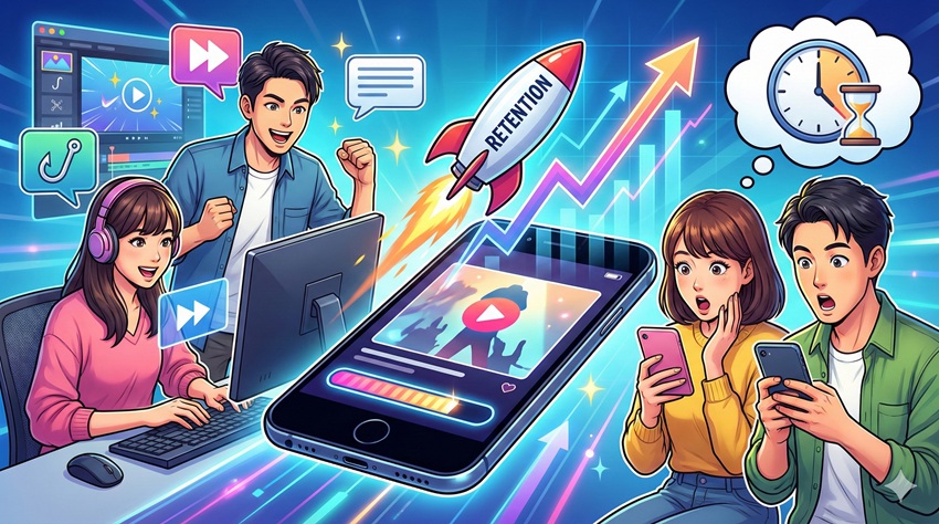 視聴維持率を劇的に上げるショート動画の作り方のコツ