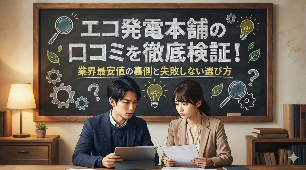 エコ発電本舗の口コミを徹底検証!業界最安値の裏側と失敗しない選び方