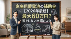 家庭用蓄電池の補助金【2026年最新】最大60万円?損をしない申請のコツ