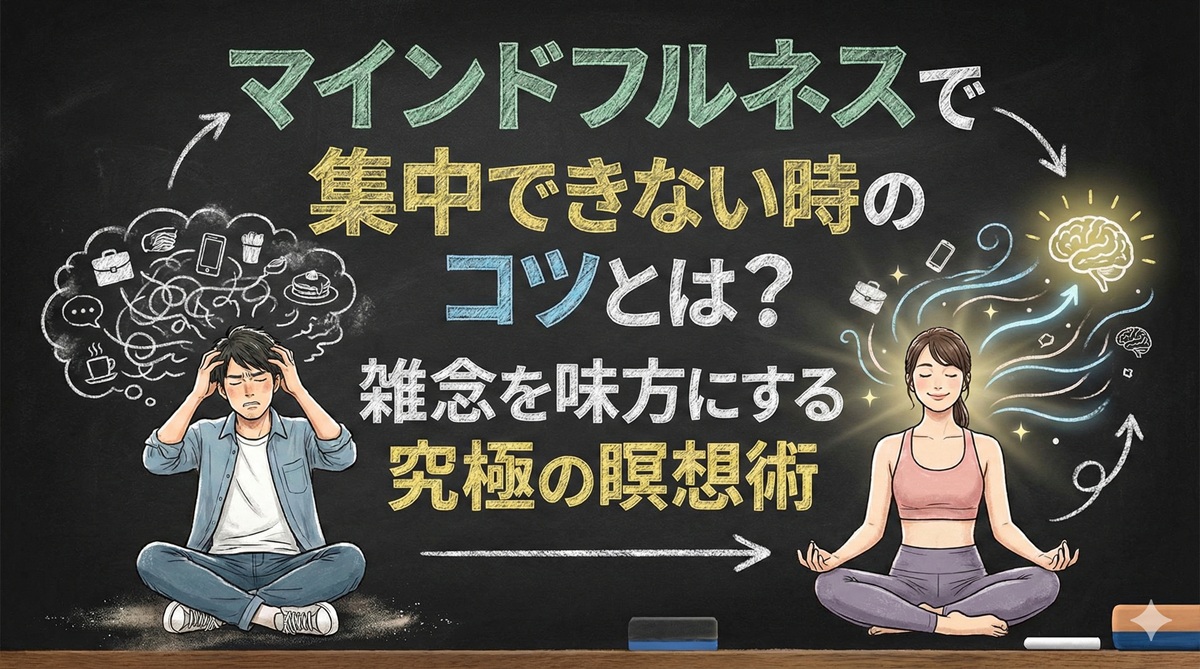マインドフルネスで集中できない時のコツとは？雑念を味方にする究極の瞑想術