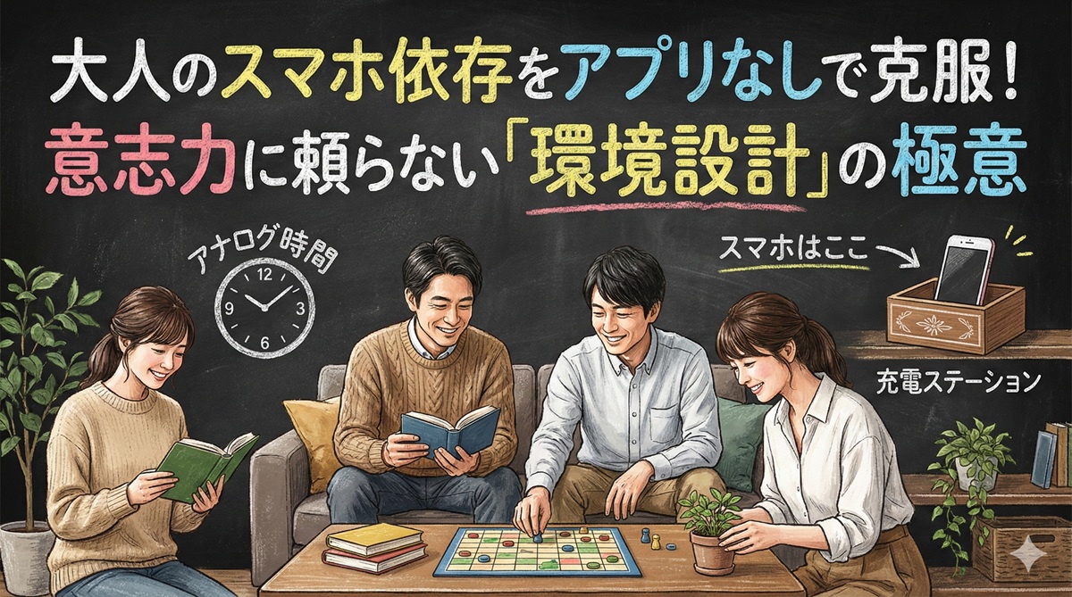 大人のスマホ依存をアプリなしで克服！意志力に頼らない「環境設計」の極意