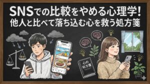 SNSでの比較をやめる心理学！他人と比べて落ち込む心を救う処方箋