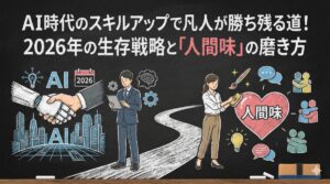AI時代のスキルアップで凡人が勝ち残る道！2026年の生存戦略と「人間味」の磨き方