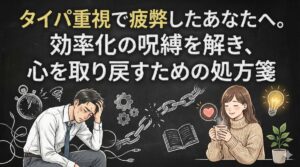 タイパ重視で疲弊したあなたへ。効率化の呪縛を解き、心を取り戻すための処方箋