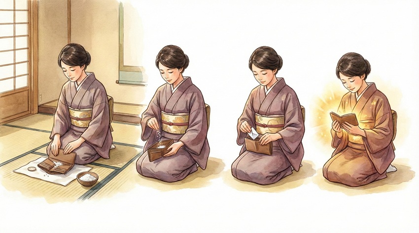 正しい手順！財布に塩で金運浄化を行うやり方