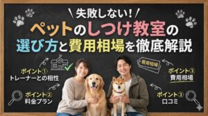 失敗しない！ペットのしつけ教室の選び方と費用相場を徹底解説