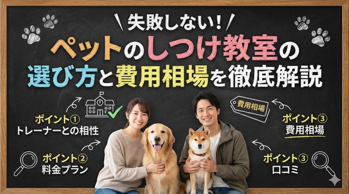 失敗しない！ペットのしつけ教室の選び方と費用相場を徹底解説