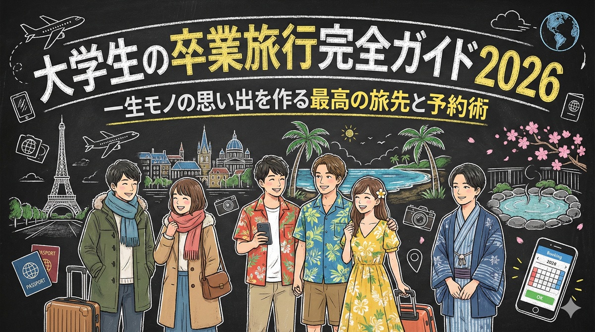 大学生の卒業旅行完全ガイド2026｜一生モノの思い出を作る最高の旅先と予約術