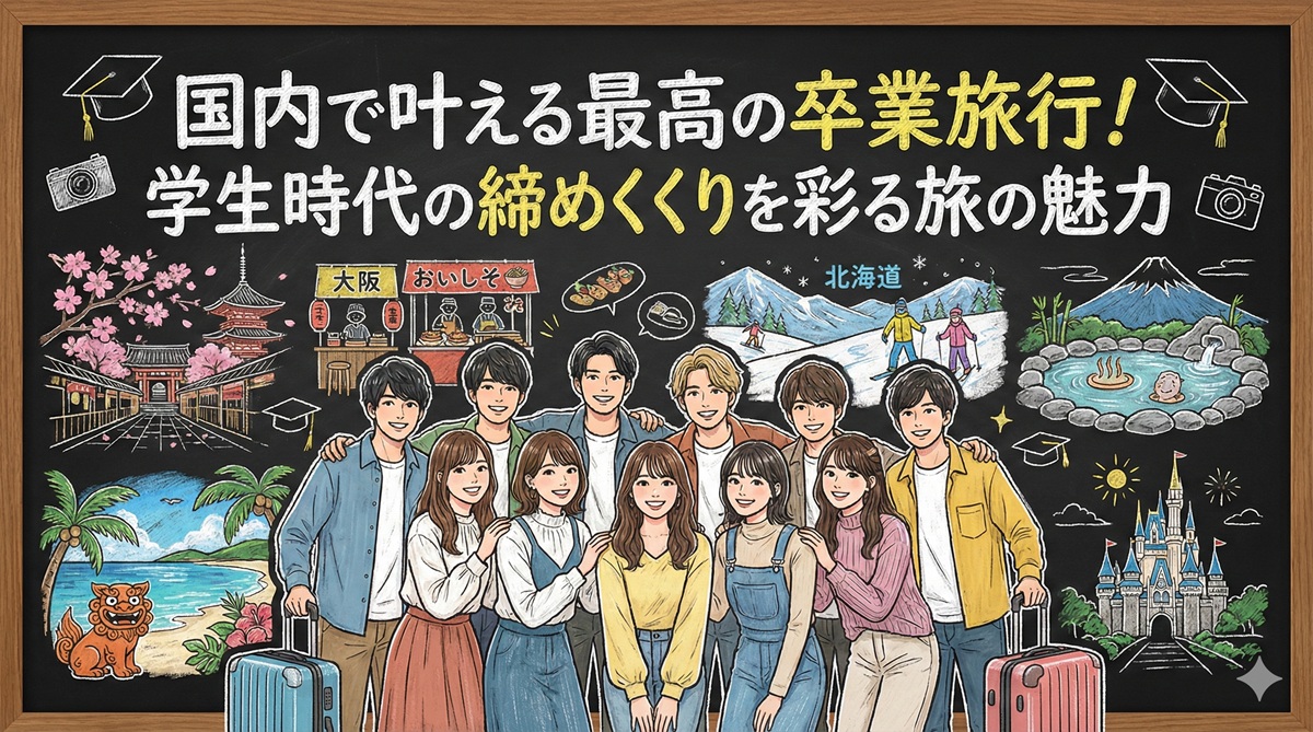 国内で叶える最高の卒業旅行!学生時代の締めくくりを彩る旅の魅力