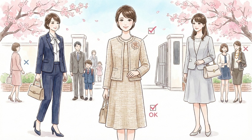 失敗しない！入学式のママに向けたセットアップコーデの基本マナー