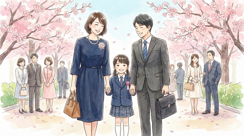 華やかさをプラス！入学式のママコーデで40代がユニクロを格上げする小物