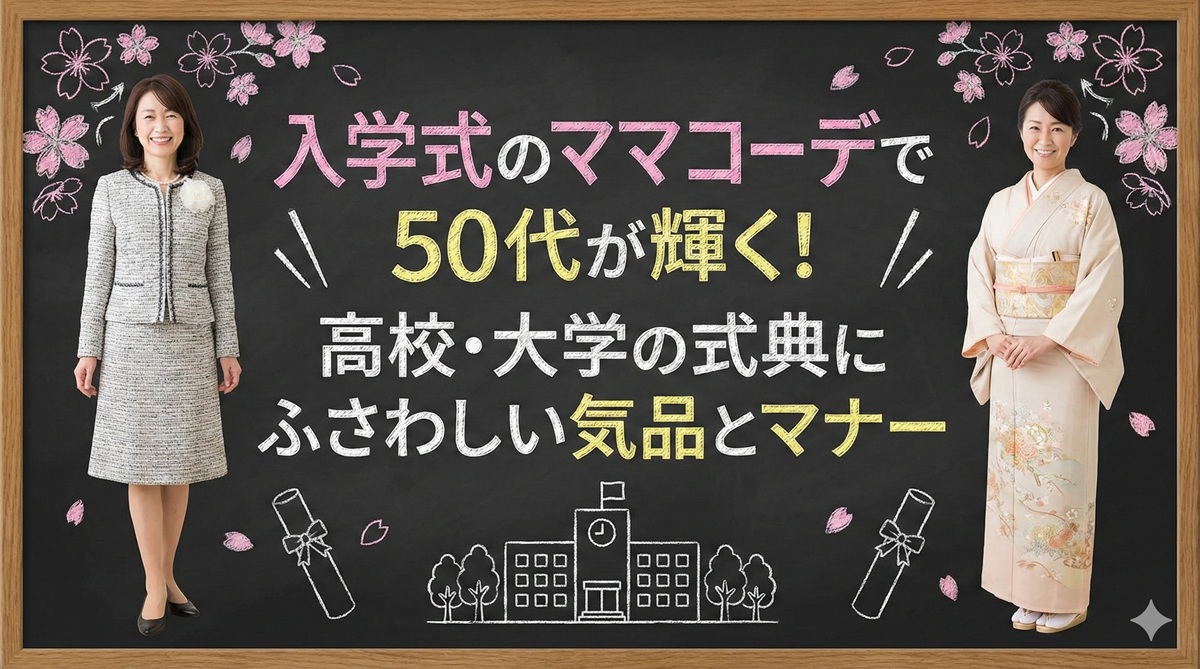 入学式のママコーデで50代が輝く！高校・大学の式典にふさわしい気品とマナー