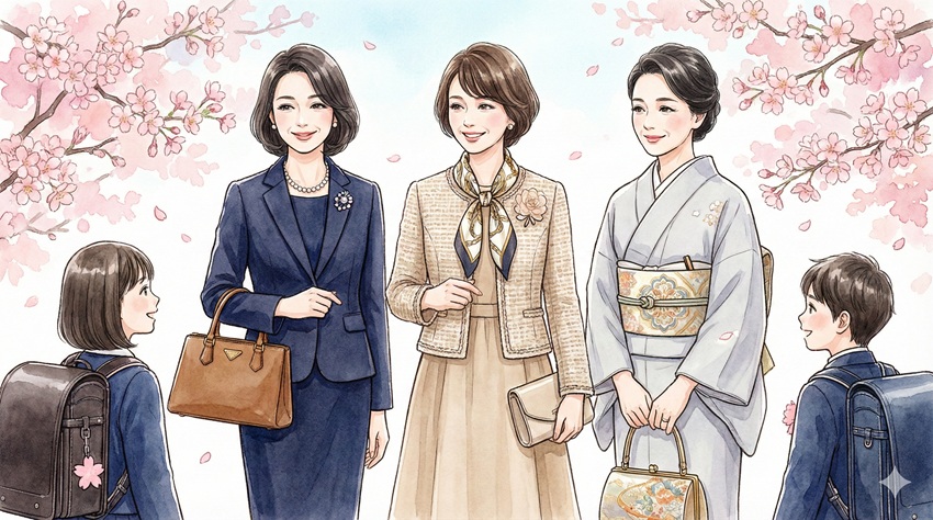 小物で差がつく！入学式のママコーデを50代らしく格上げする術