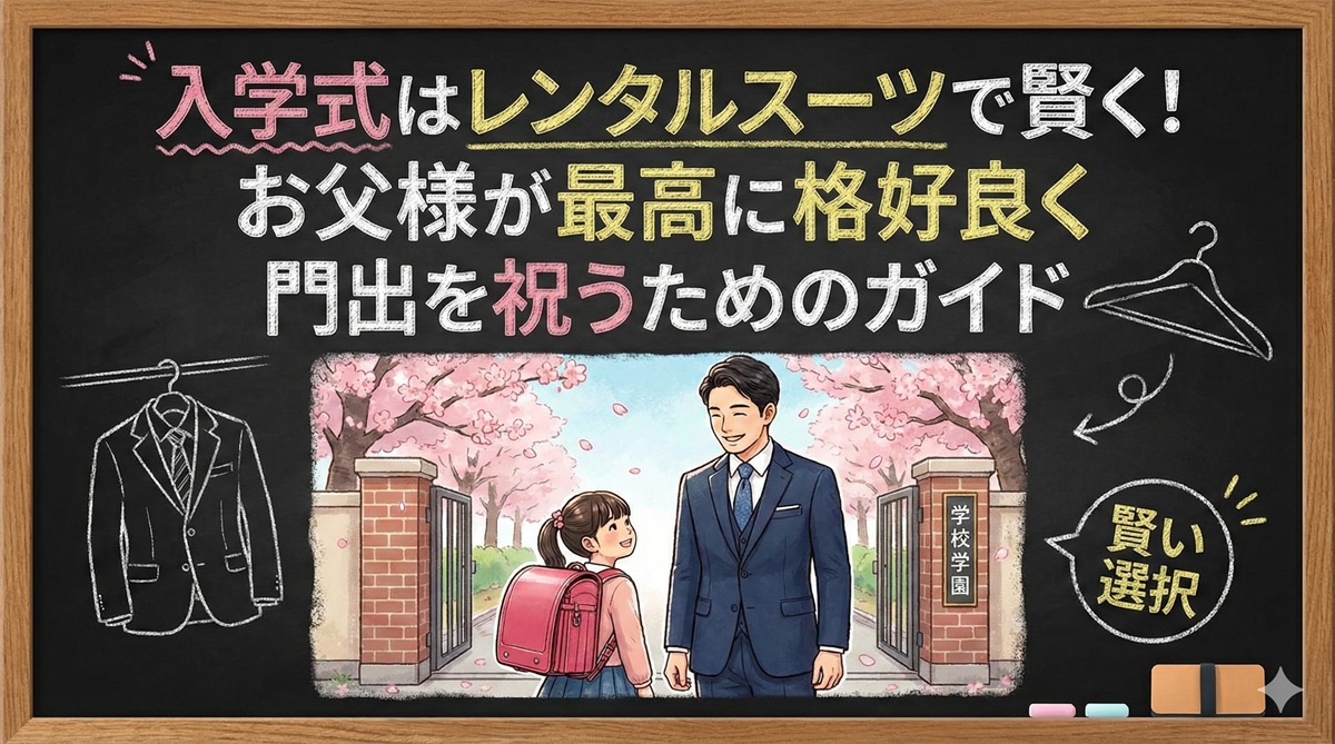 入学式はレンタルスーツで賢く!お父様が最高に格好良く門出を祝うためのガイド