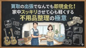 買取の出張でなんでも即現金化！家中スッキリさせて心も軽くする不用品整理の極意