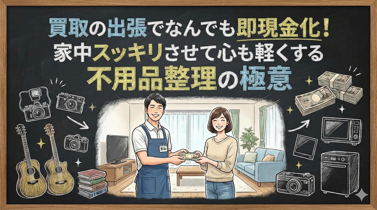 買取の出張でなんでも即現金化！家中スッキリさせて心も軽くする不用品整理の極意