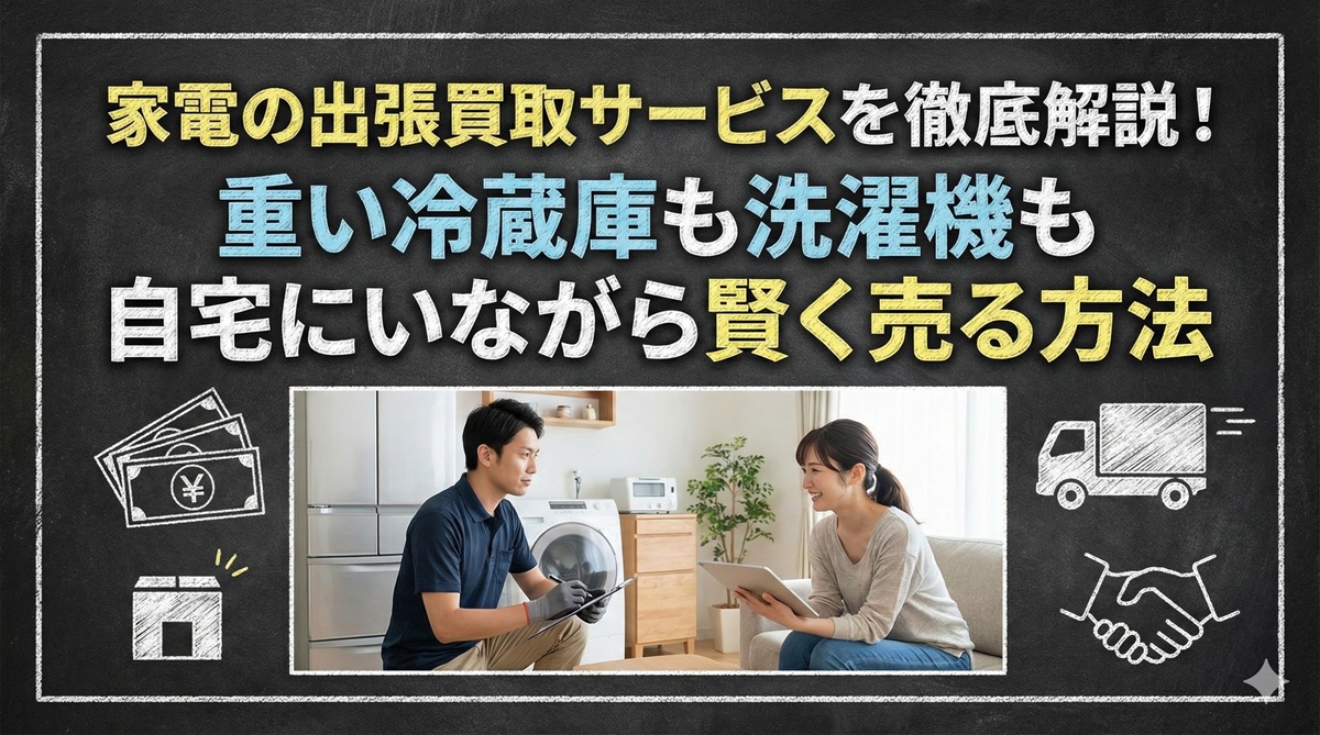 家電の出張買取サービスを徹底解説！重い冷蔵庫も洗濯機も自宅にいながら賢く売る方法