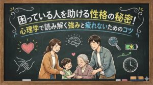 困っている人を助ける性格の秘密!心理学で読み解く強みと疲れないためのコツ