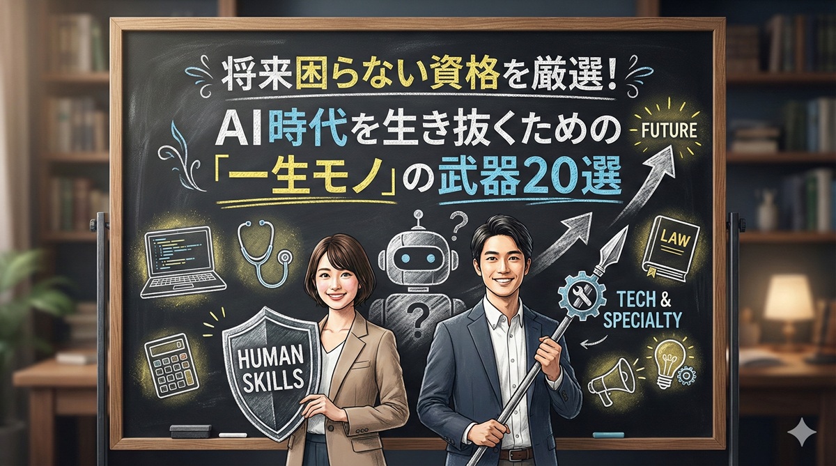 将来困らない資格を厳選！AI時代を生き抜くための「一生モノ」の武器20選