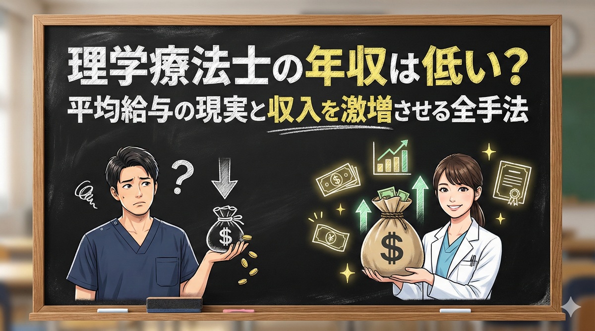 理学療法士の年収は低い?平均給与の現実と収入を激増させる全手法