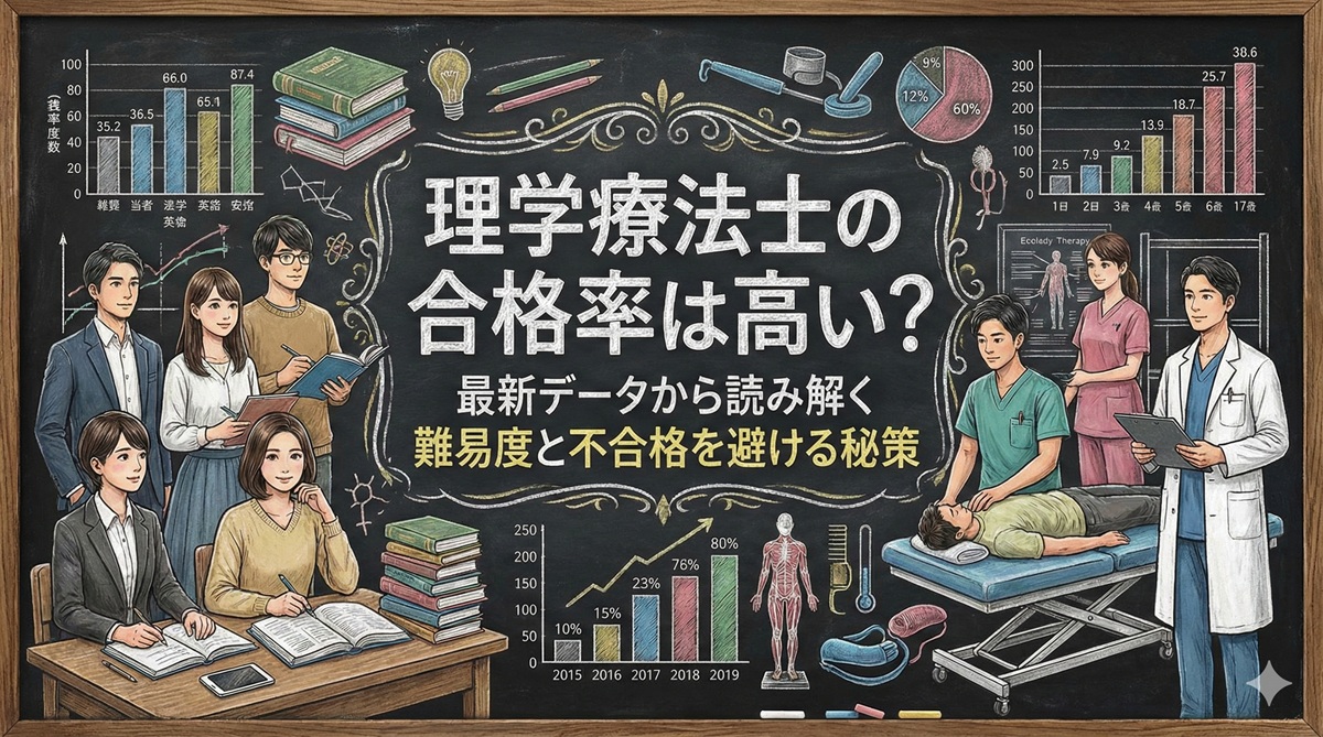 理学療法士の合格率は高い?最新データから読み解く難易度と不合格を避ける秘策