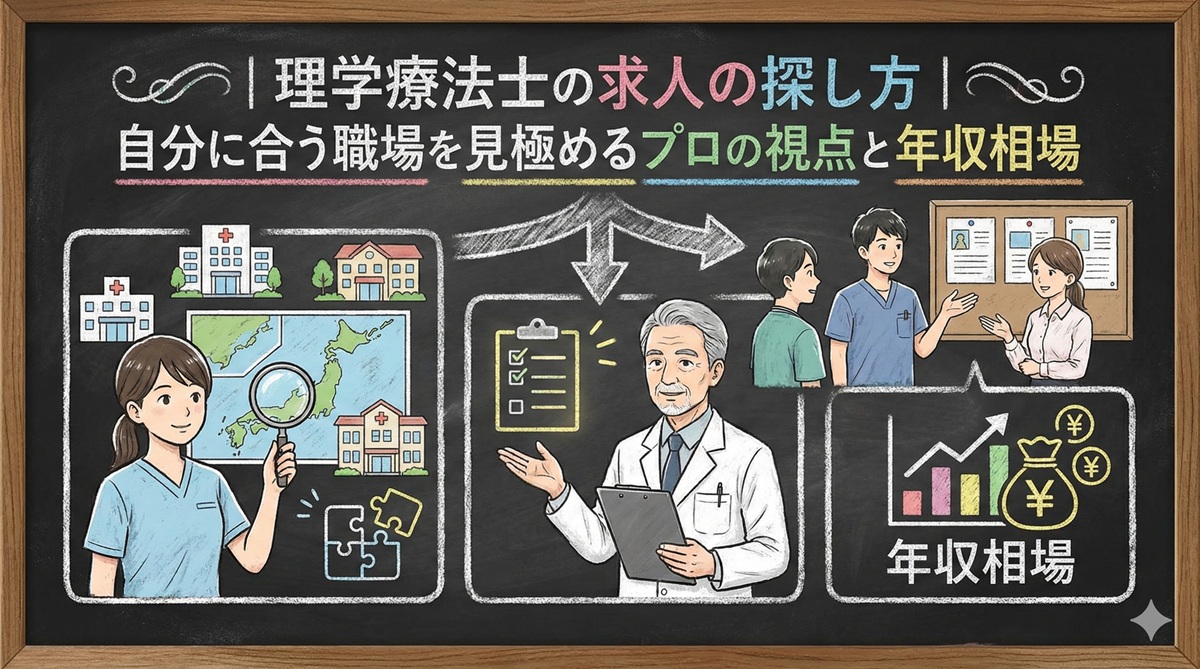 理学療法士の求人の探し方｜自分に合う職場を見極めるプロの視点と年収相場