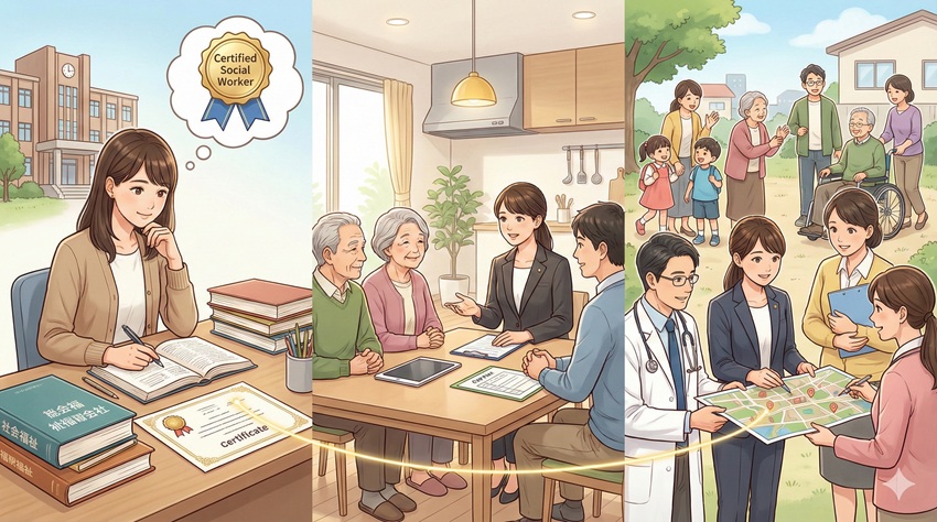 ソーシャルワーカーの資格とは？仕事内容と社会福祉士の関係