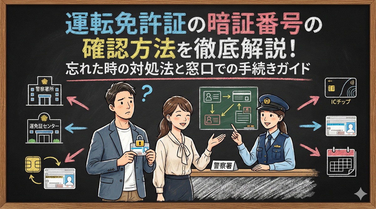 運転免許証の暗証番号の確認方法を徹底解説！忘れた時の対処法と窓口での手続きガイド