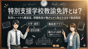 特別支援学校教諭免許とは？取得ルートから難易度、現職教員が働きながら取る方法まで徹底解説