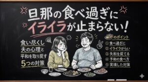 旦那の食べ過ぎにイライラが止まらない!食い尽くし夫の心理と平和を取り戻す5つの対策