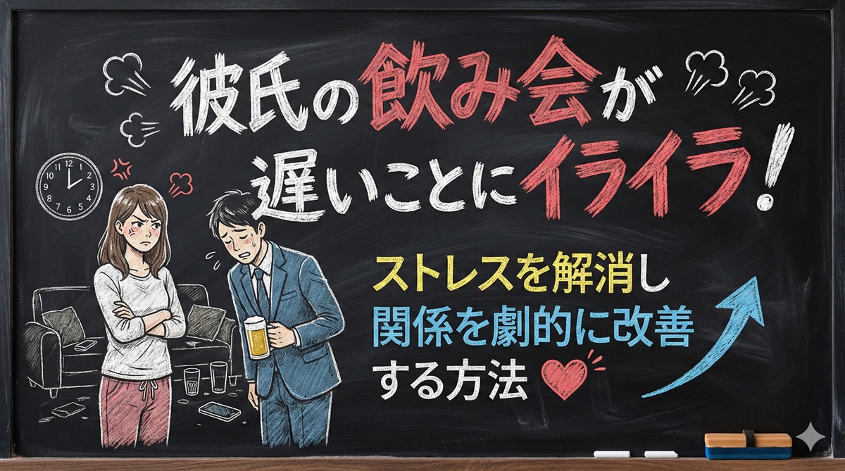彼氏の飲み会が遅いことにイライラ！ストレスを解消し関係を劇的に改善する方法