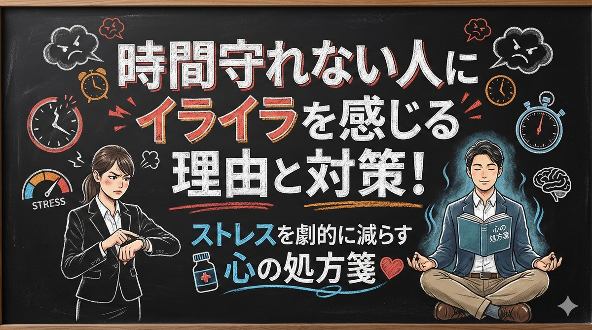 時間守れない人にイライラを感じる理由と対策！ストレスを劇的に減らす心の処方箋